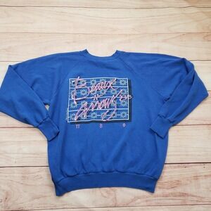 Vintage Pi Beta Phi Sweatshirt Mens XL Blue Beaux 'n Arrows 83 Crewneck USA 80s